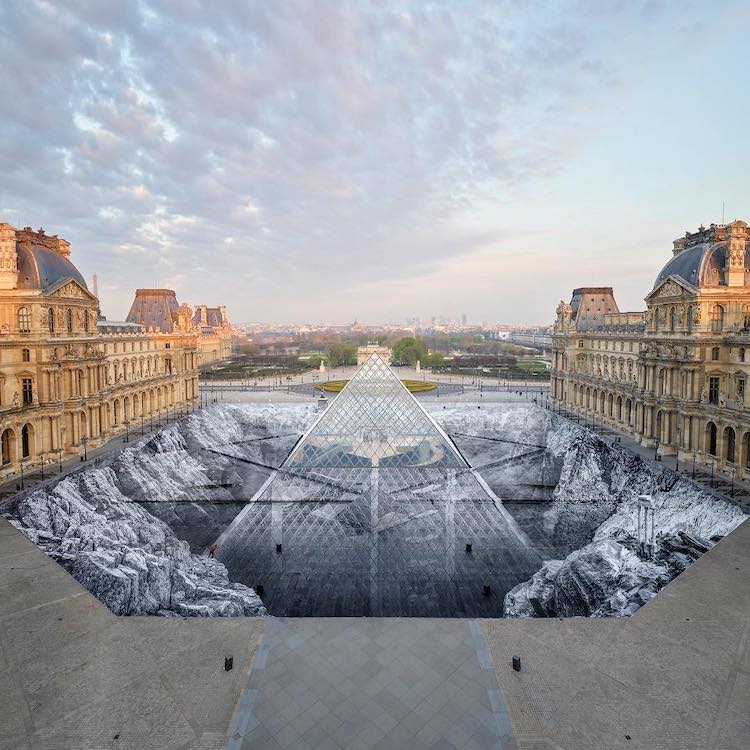 JR Louvre Installation